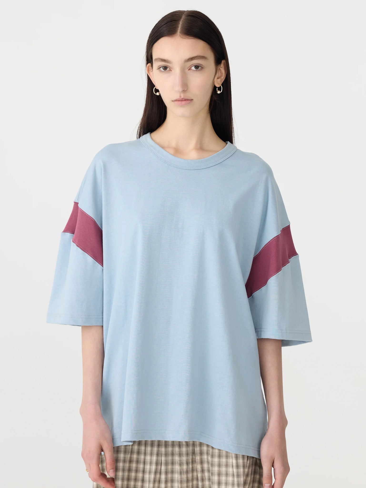 oversized rib detail t-shirt
