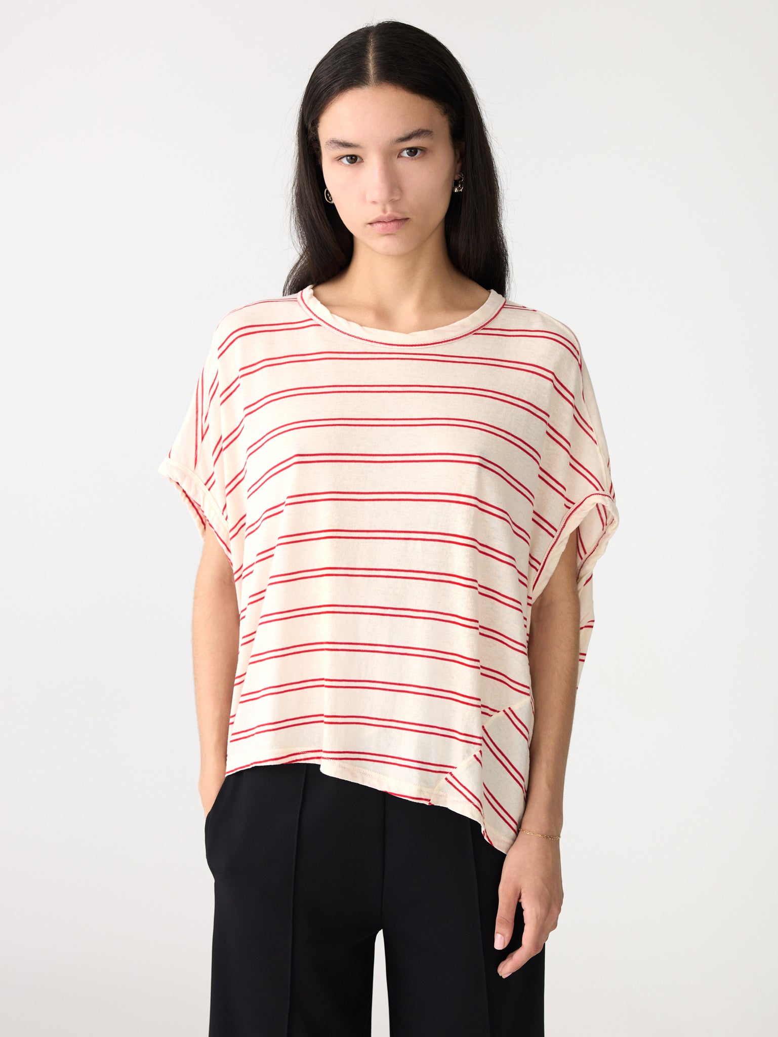 stripe circle t.shirt