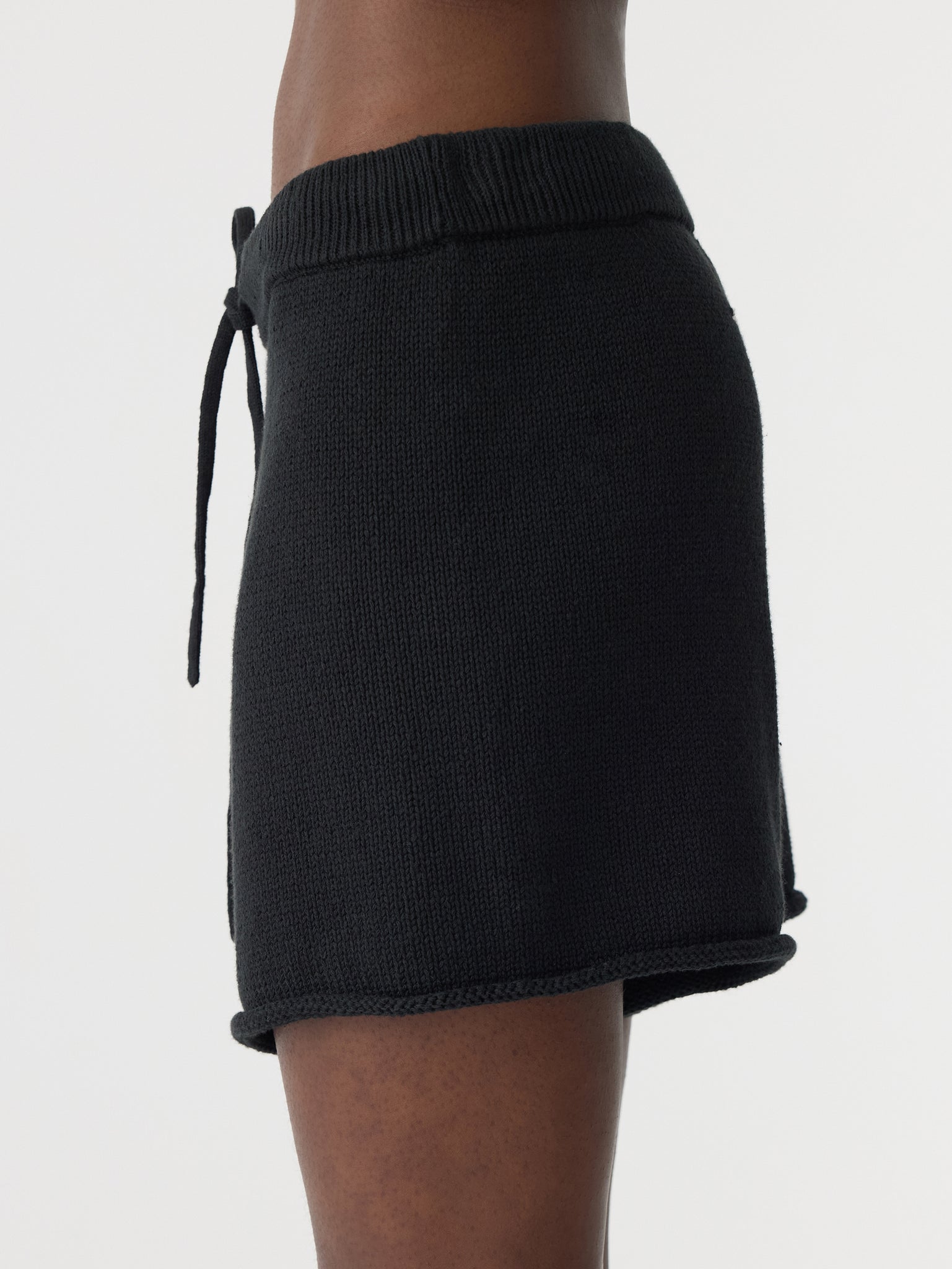 cotton linen knitted shorts