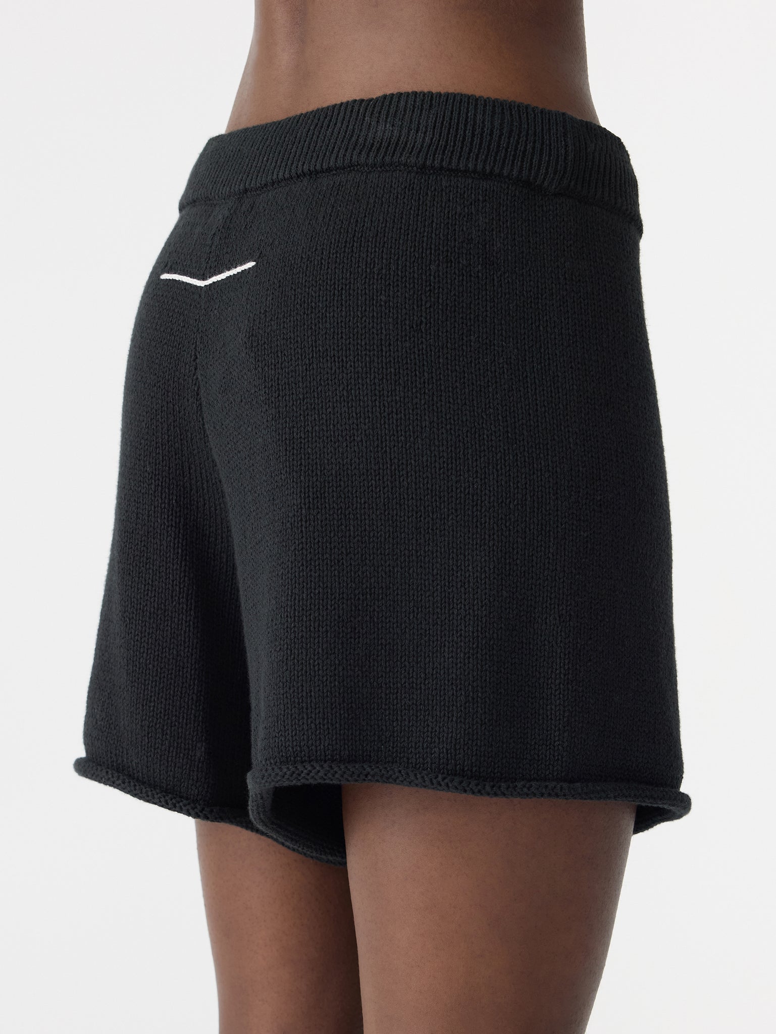 cotton linen knitted shorts