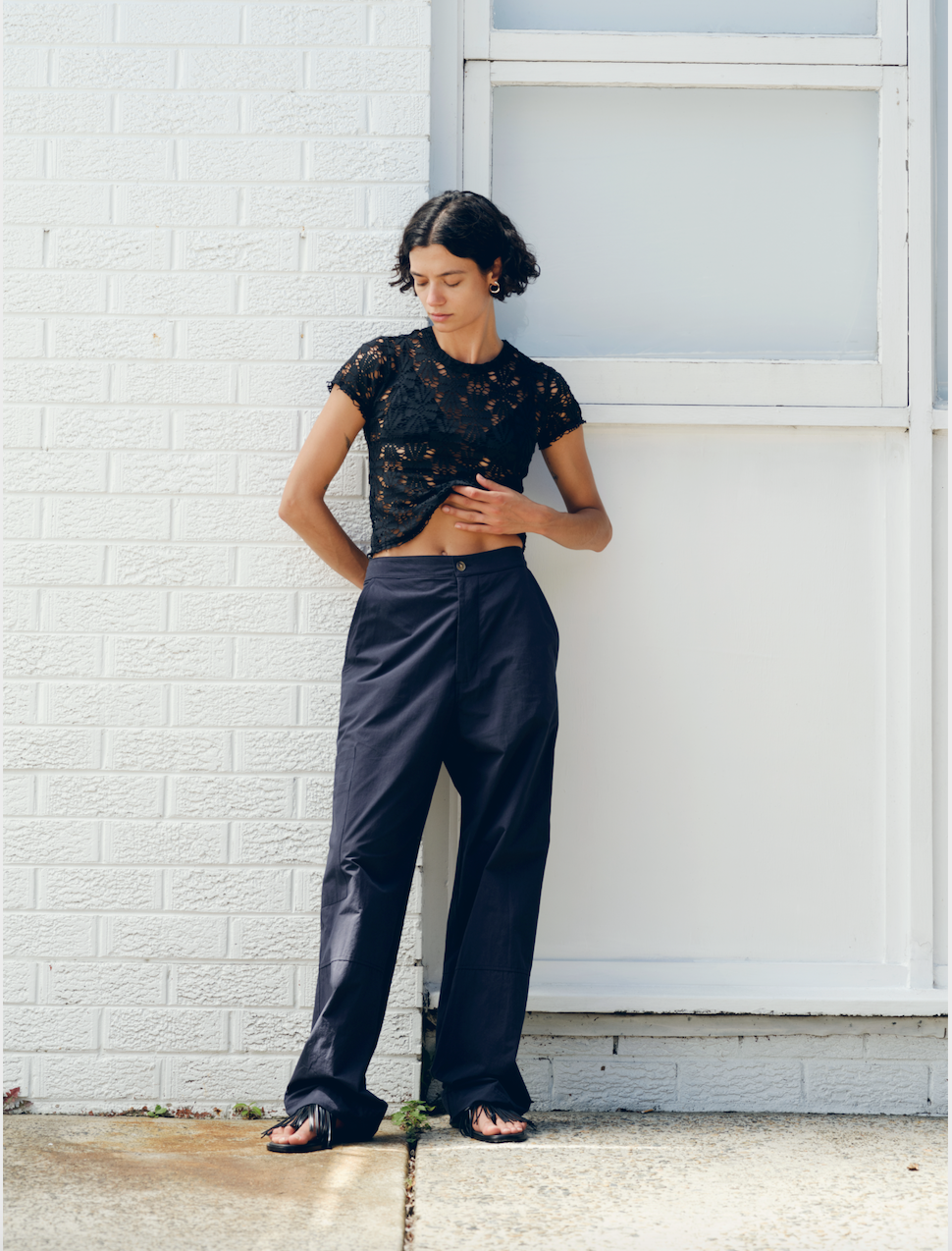 crushed cotton carpenter pant