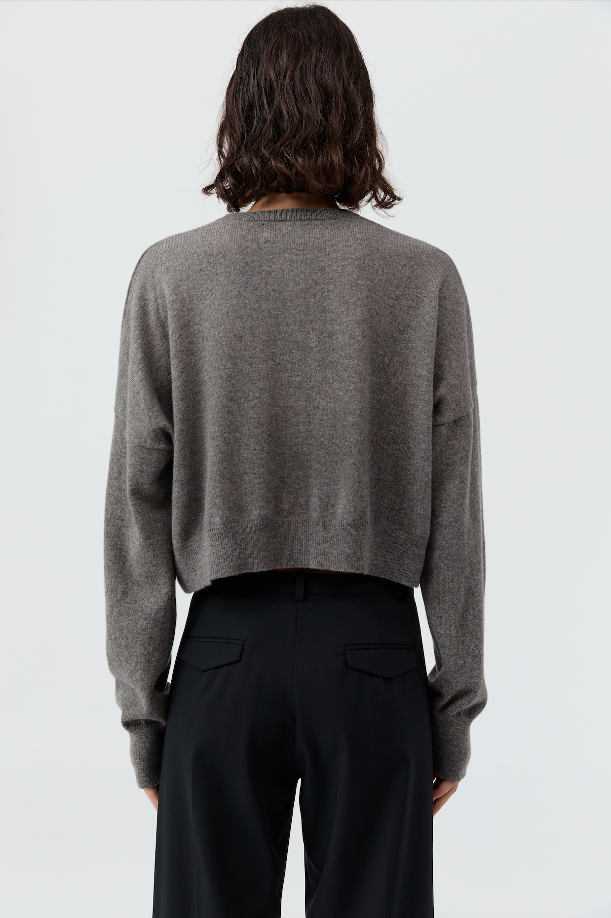 Cashmere Relaxed Cropped Cardigan