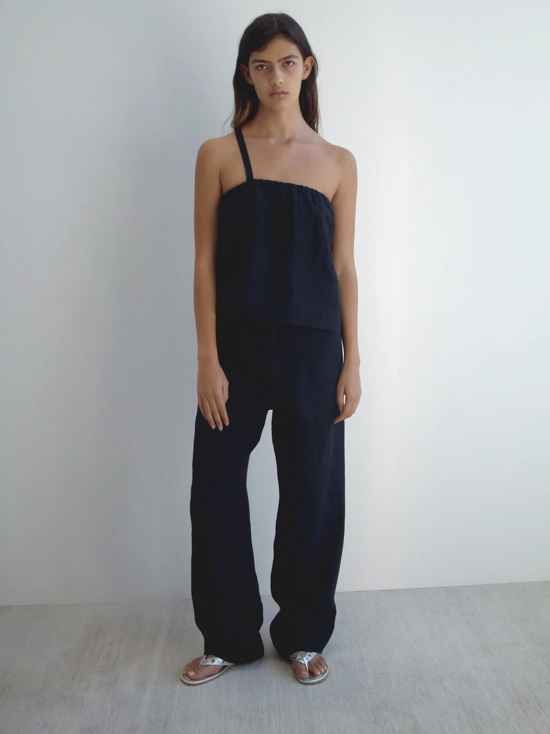 Double Waist Linen Pant