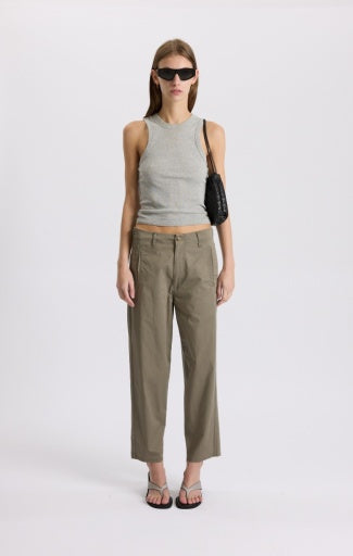 double dyed raw hem pant