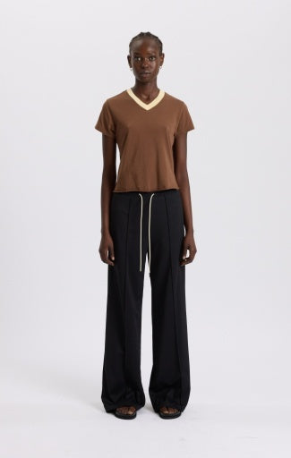 v neck raw edge baby t.shirt